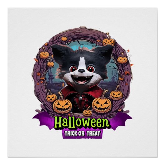 Poster Costume d'Halloween pour chiots (Devant)