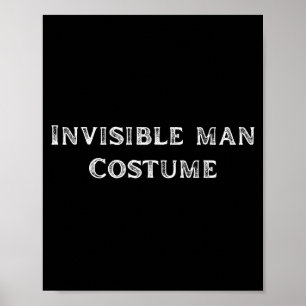Poster Costume d'homme invisible drôle et paresseux pour