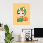 Poster Costume Dinosaure Halloween Cute Baby Dragon (Bureau à domicile)