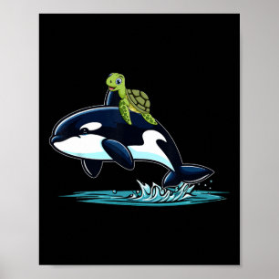 Poster Costume d'orque à cheval sur une tortue pour enfan
