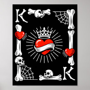 Poster Costume du roi de cœur drôle Halloween roi O