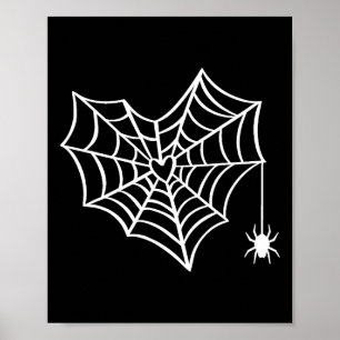 Poster Costume Éffrayant Halloween Heart Spider Web