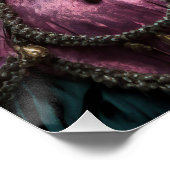 Poster Costume Et Masque Rose Du Carnaval Vénitien. (Coin)