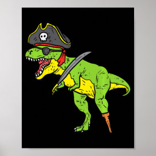 Poster Costume Fun TRex Pirate Dinosaure Dino Mignon Hall