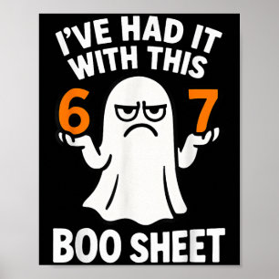 Poster Costume Halloween 67 Meme 6 7 Drôle Boo Sheet Six