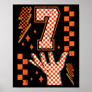 Poster Costume Halloween à carreaux Number 7 Matching 67