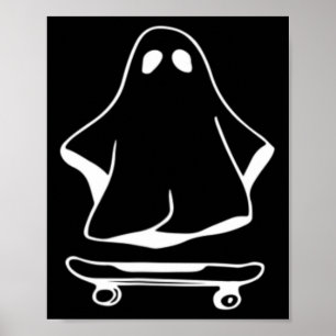 Poster Costume Halloween Paresseux Planche à Roulettes Fa