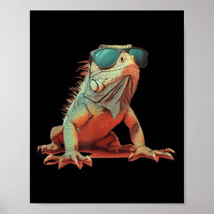 Poster Costume Iguana Sungles Pour Amateurs De Reptiles A