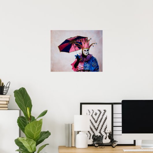 Poster Costume Jester Carnival, Venise (Bureau à domicile)