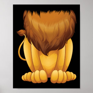 Poster Costume Lion sans tête mignon Halloween Funny Gros