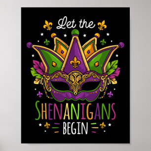 Poster Costume Mardi Gras Laissez Les Shenanigans Commenc