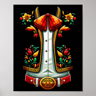Poster Costume Mexicain Pour Cinco De Mayo Mariachi Charr