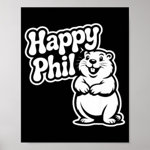 Poster Costume mignon de Punxy Phil pour la journée de la