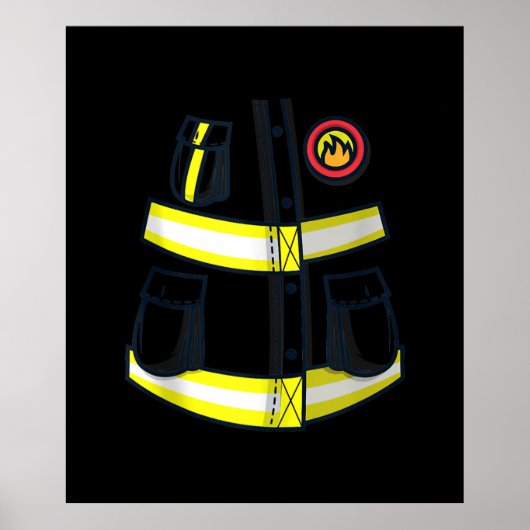Poster Costume pompier Halloween (Devant)