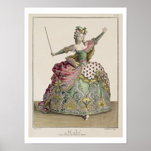 Poster Costume pour Medea dans l'opéra 'Jason and Medea', (Devant)