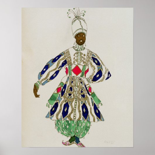 Poster Costume pour un "nègre", de Aladdin, 1916 (couleur (Devant)