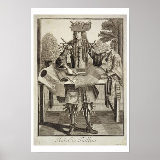 Poster Costume pour un Tailor, pub. par Gerard Valck (165 (Devant)