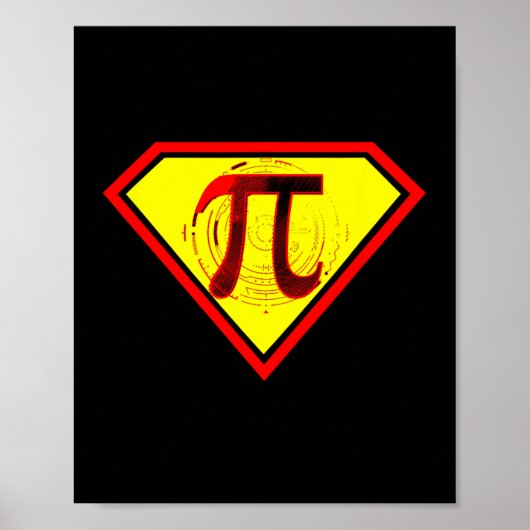 Poster Costume Superhero Funny Pi Day (Devant)