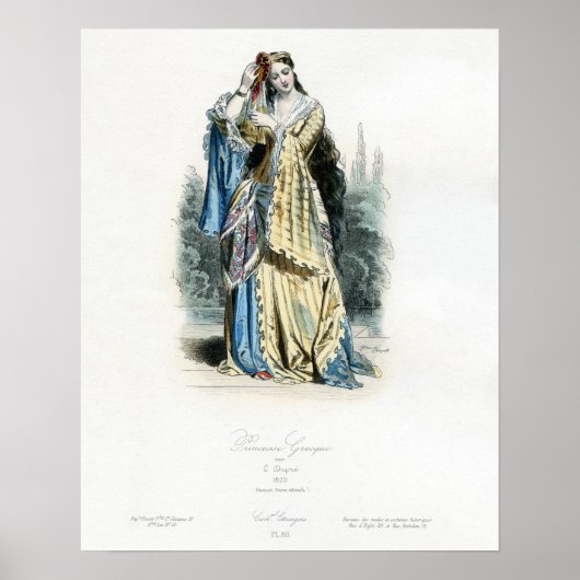 Poster Costume traditionnel princesse grecque (Devant)