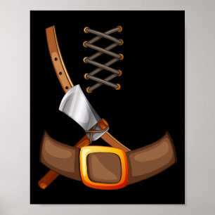 Poster Costume Viking Halloween Trick Ou Treking Inspirer