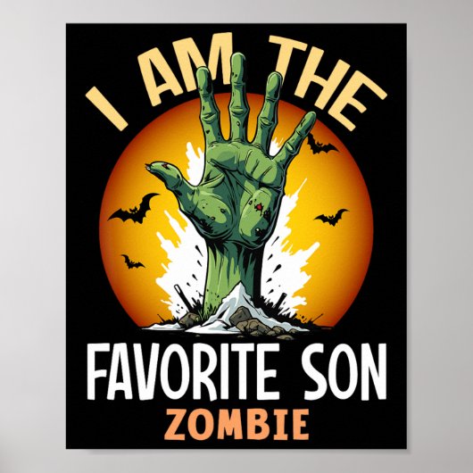 Poster Costume Zombie Fils Favorite Halloween Corresponda (Devant)