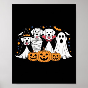 Poster Costumes De Chiens D'Halloween Pour Les Amateurs D