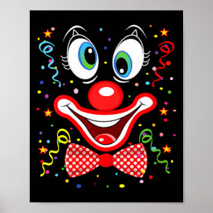 Poster Costumes de clown drôles pour femmes pour carnaval