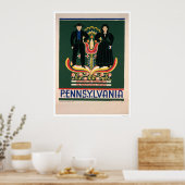 Poster Costumes de couple Amish 1938 WPA (Cuisine)