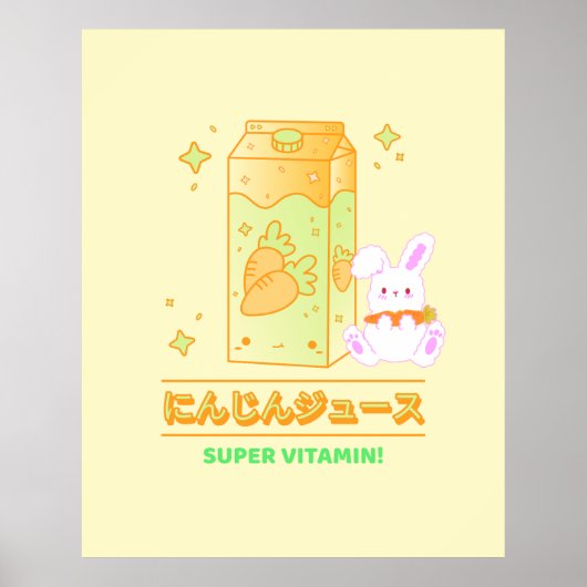 POSTER COSY BUNNY AVEC JUS DE CARROT (Devant)