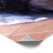 Poster Cosy chat de Noël sous l'arbre (Coin)