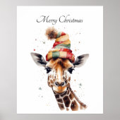 Poster Cosy Safari Noël, personnalisé (Devant)