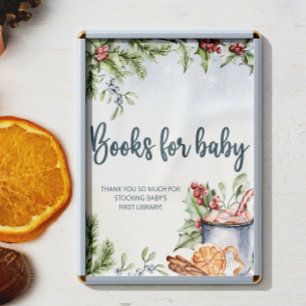 Poster Cosy Winter Hot Cocoa Livres neige pour bébé Poste