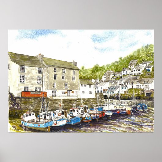 Poster "côte à côte" (Polperro) (Devant)