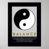 Poster cote balance zen yin yang (Devant)