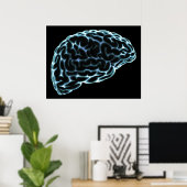 POSTER CÔTÉ CERVEAU XRAY VOIR BLEU (Bureau à domicile)