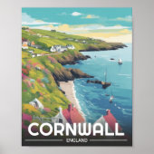 Poster Côte cornwall du comté de Cornwall Angleterre (Devant)