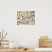 Poster Côte d'Afrique et fleuve Gambie | 1622 (Cuisine)