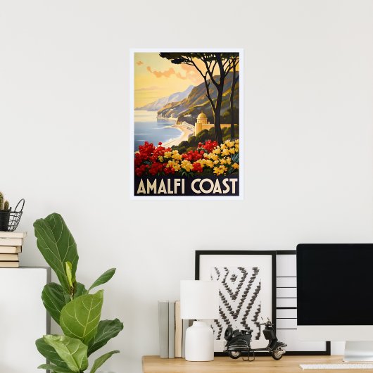 Poster Côte d'Amalfi - Vues époustouflantes sur la côte i (Bureau à domicile)