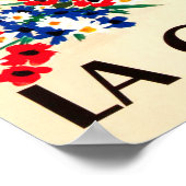 Poster Côte d'Azur, bikini fille sur la plage, France (Coin)