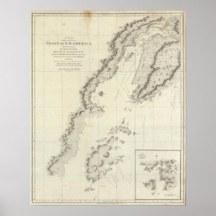 Poster Côte de l'Amérique du Nord-Ouest 3