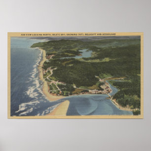 Poster Côte de l'Orégon - baie de Siletz, Taft, Nelscott