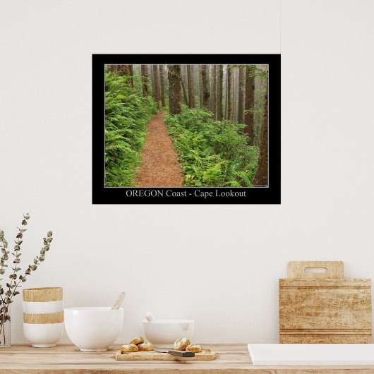 Poster Côte de l'Oregon - Cape Lookout (Cuisine)