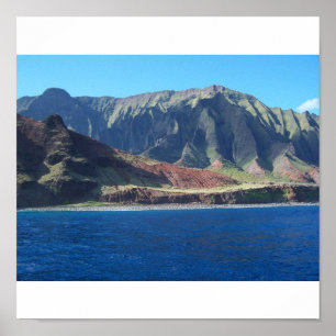 Poster Côte de Napali, Hawaï