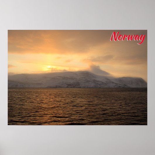 Poster Côte d'hiver de la Norvège (Devant)