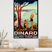 Poster Côté Dinard, filles nageuses, voyage vintage (Cuisine)