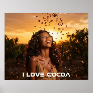 POSTER CÔTE D'IVOIRE - AFRIQUE - CACAO