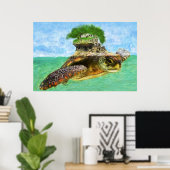 Poster Côte - Île de la tortue de mer (Bureau à domicile)
