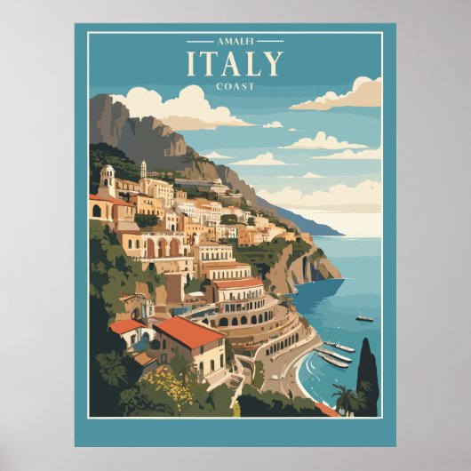 Poster Côte italienne d'Amalfi (Devant)