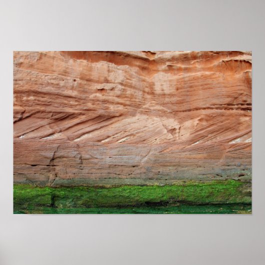 Poster Côte Jurassique roches rouges, Devon, Angleterre (Devant)