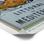 Poster Côte Méditerranéenne, France Vintage voyage (Coin)